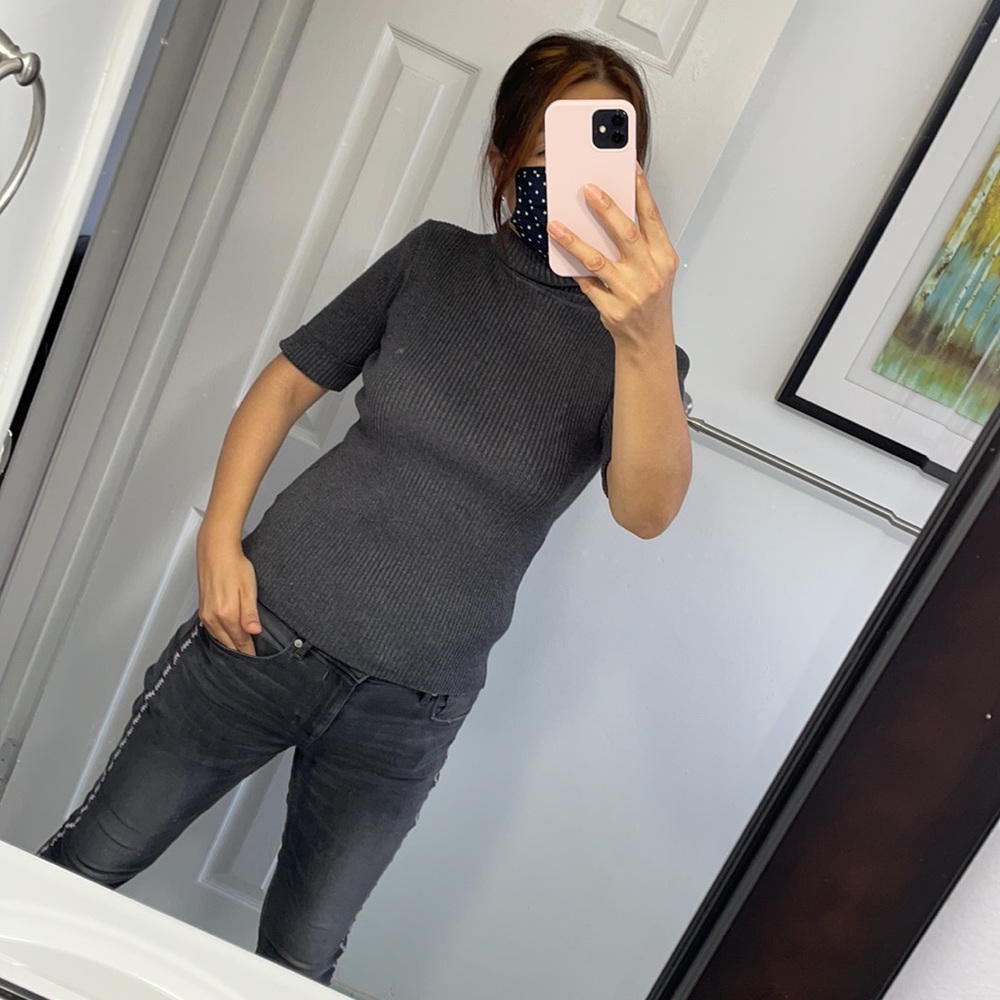 Bhs turtleneck short sleeve sweater top
